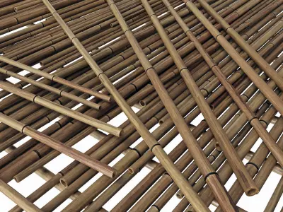 Bamboo branch decor n20 3D model
