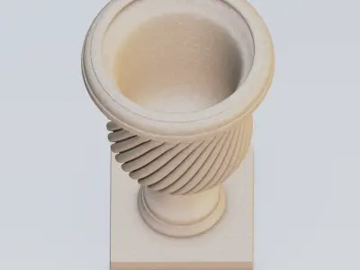 Garden urn planter02 3D model