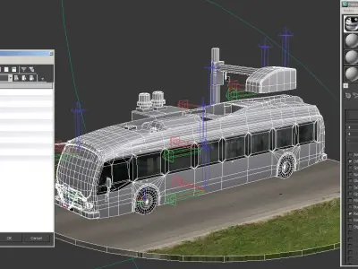 Proterra electric 40 Foot Transit Vehicle Extended Low-poly 3D model