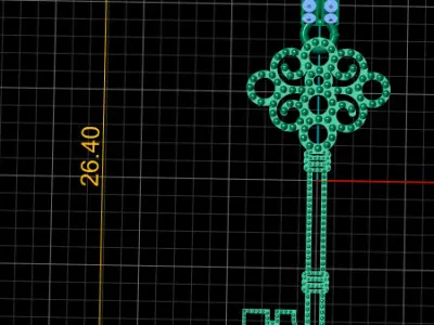 KEY LACE PENDANT 3D PRINTABLE MODEL 3D print model