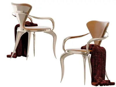 Modern luxury dining chairs 3D model