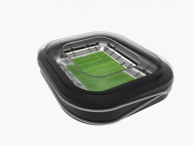 Soccer Stadium Low-poly 3D model 21