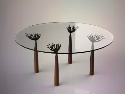 Glass table 3D model