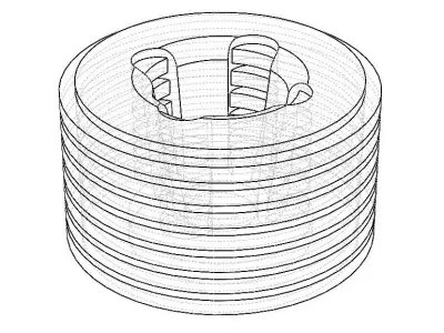 Aluminium Engine Heat Sink for RC Cars 3D model