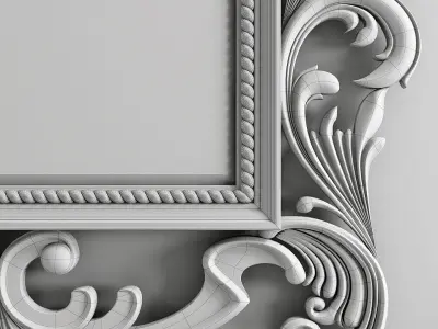 FRENCH STYLE MIRROR 3D model