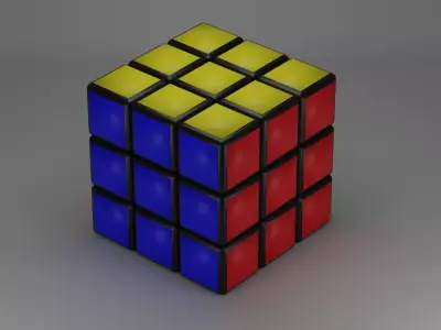 Rubiks cube Low-poly 3D model Free low-poly 3D model