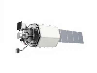 Satellite Model Pack with Detailed Panels and Equipment Low-poly 3D model
