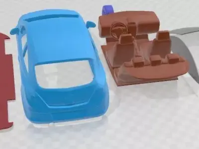 Opel Corsa 3 Door 2012 Printable Car  3D print model