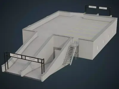 Entrance 2A Low-poly 3D model