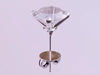 Diamond Earring Low-poly 3D model