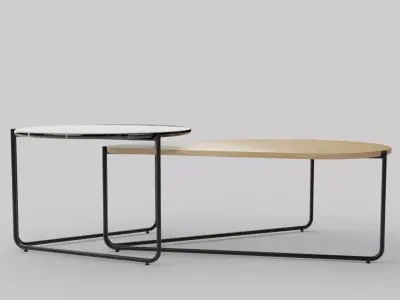 Sentas Black Nesting Coffee Table 3D model