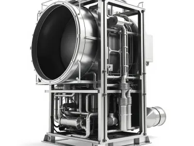 Industrial Machinery Engine Model Pack Low-poly 3D model