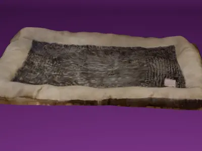 Dog Bed Photoscan Low-poly 3D model