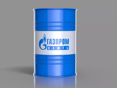 Realistic Gazprom Neft Barrel 3D Model Low-poly 3D model