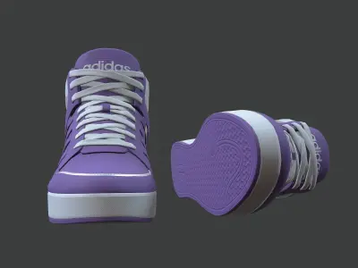 AdidasNeoRaleigh 9TIS HighTop sneakers Low-poly 3D model