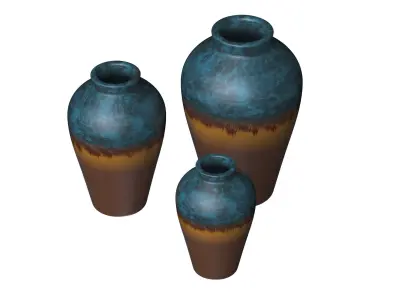 The Vases Set Of Three 3D model