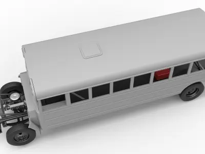 School bus for Figure 8 racing Scale 1 to 25 3D print model