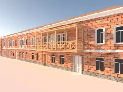Old   building   Low-poly 3D model