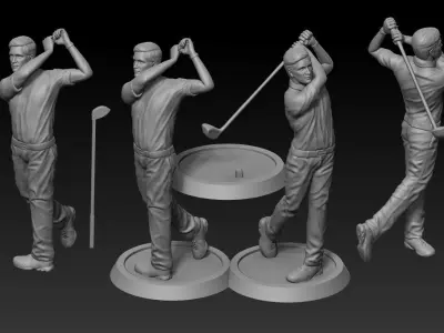 Golf statue 3D print model