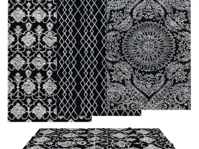 4 in 1 Rug Collection No 14 Low-poly 3D model