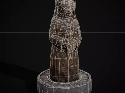 Slavic Gods Figurine Mokosh Low-poly 3D model