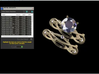 Goldsmith Rad Jewelry Ring Model - Almani 3D model