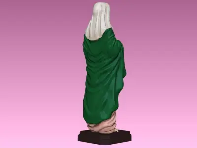 estatua virgen maria 3D print model