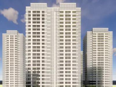 Business Center Night 3D model 3D model