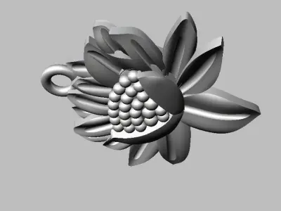 flower art deco charm pendant  3D print model