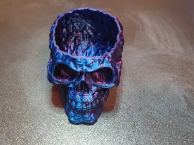 Skull for pen gadget holder 3D print model 3D print model