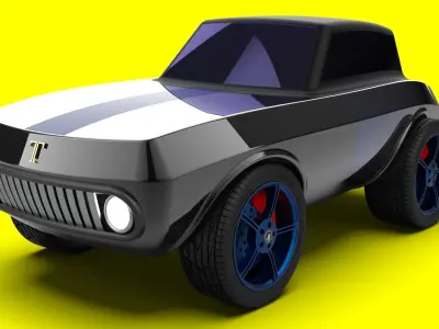 Fluvia car model Low-poly 3D model