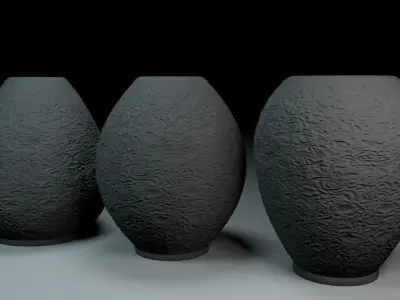 Flower vases set 3D print model