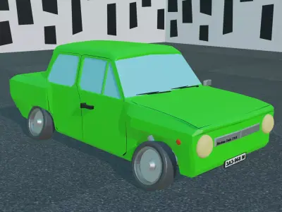 ZAZ 968 M  zaporojec Low-poly 3D model