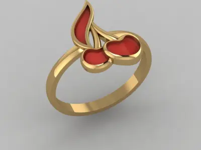 baby ring cherry  3D print model
