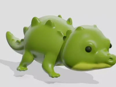 Cute crocodile  3D model