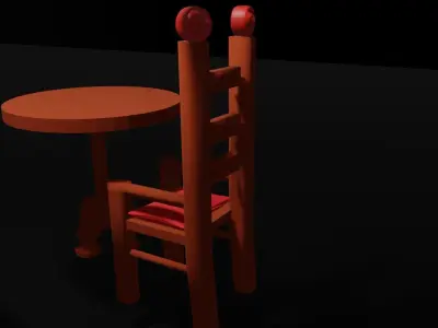 Dining set  Free 3D model purchase