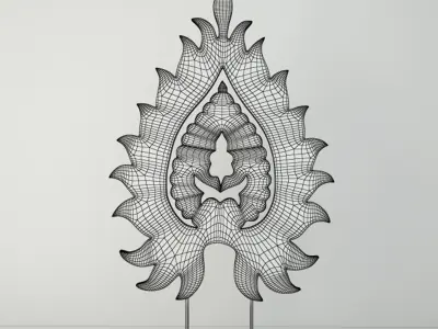 Small Leaf-Design Table Decor 3D model