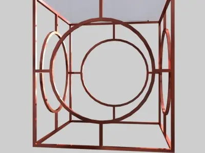 Glass Table 12 Low-poly 3D model
