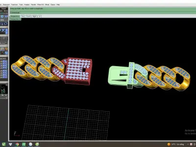 CUBAN Bracelets 13MM FILE 3DM IN OK 3D print model