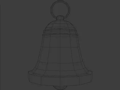 Golden bell Free low-poly 3D model