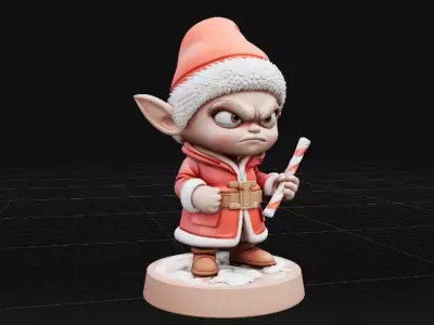 Grumpy Winter Christmas Two Model Pack Character 3D Print 3D print model