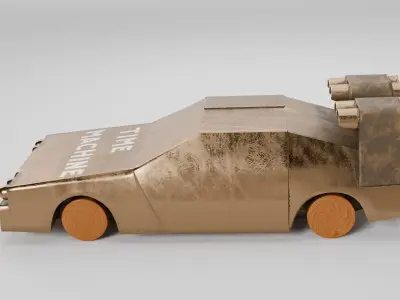 Delorean Time Machine 3D model