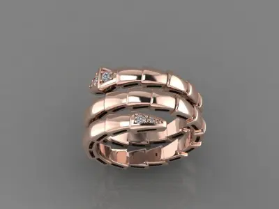 Bvlgari Serpenti Snake Ring 3D print model
