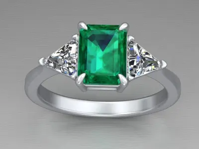 Ring fashion silver gold 3D print model
