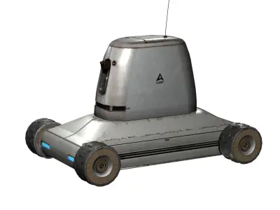 Mobil Drone Gunner Low-poly 3D model