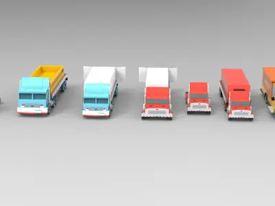 delivery truck  Free low-poly 3D model