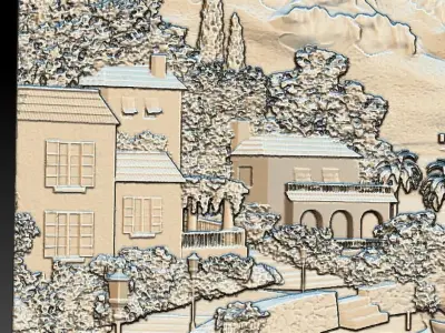 3D LAKE VIEW  Free 3D model