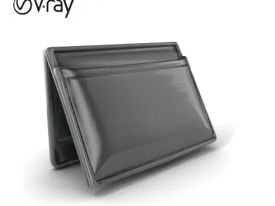 Elegant Black Leather Card Holder model pack Low-poly 3D model