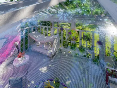 Modern Outdoor Coffee Shop  3D model