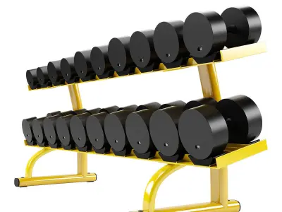 Signature Series Two Tier Dumbbell Rack 3D model